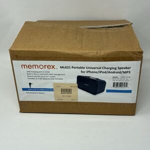 Qty 2 Memorex ML621 Universal Charging Portable Speaker Full Stereo Sound Black